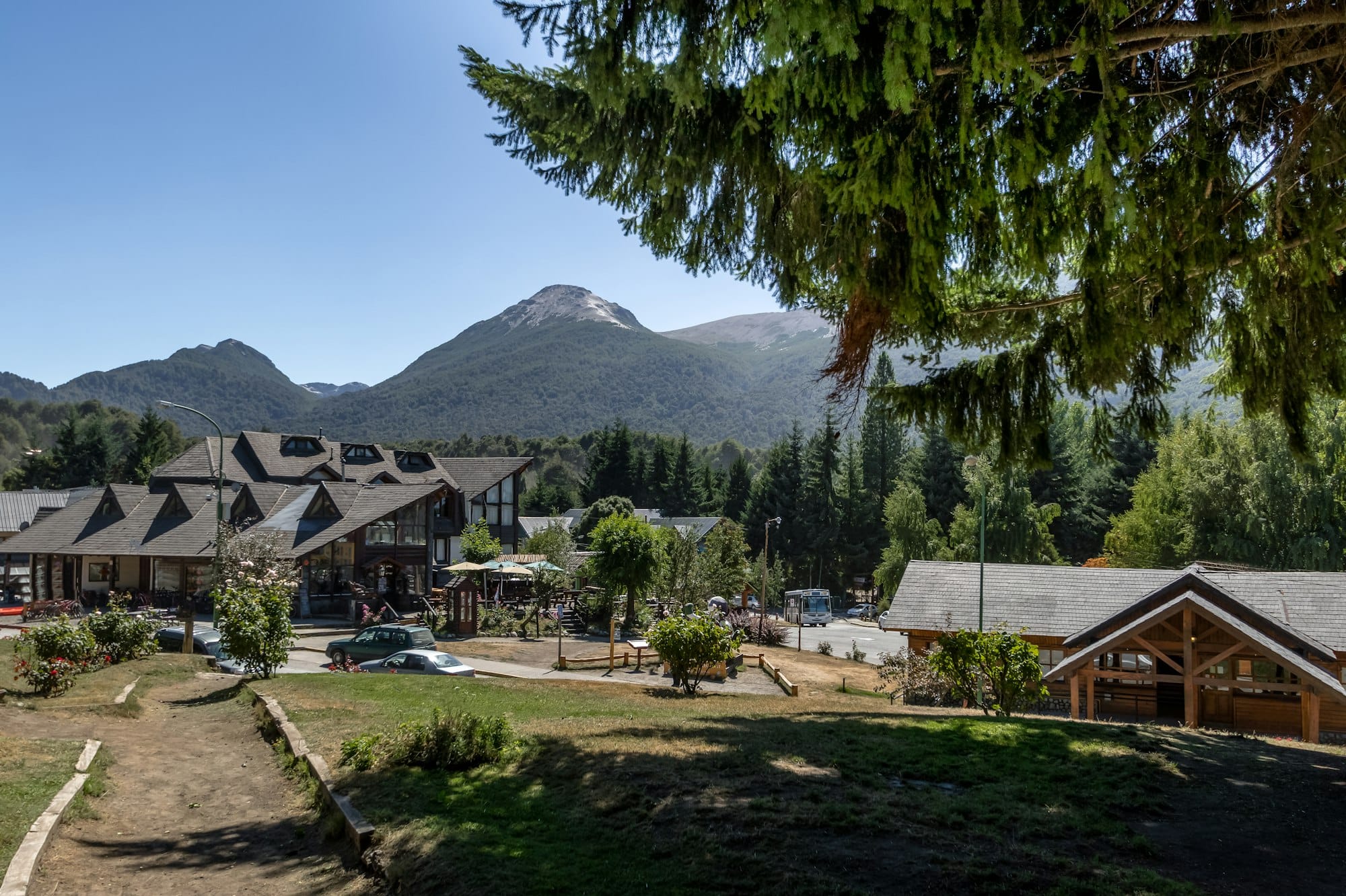 Street in Villa La Angostura Town - Villa La Angostura, Patagonia, Argentina